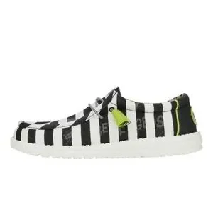 NEW Hey Dude Beetlejuice Betelgeuse Wally Slip On Shoes Glow In Dark Sz 10 Hey Dude | Shoes | New Hey Dude Beetlejuice Betelgeuse Wally  main image 2